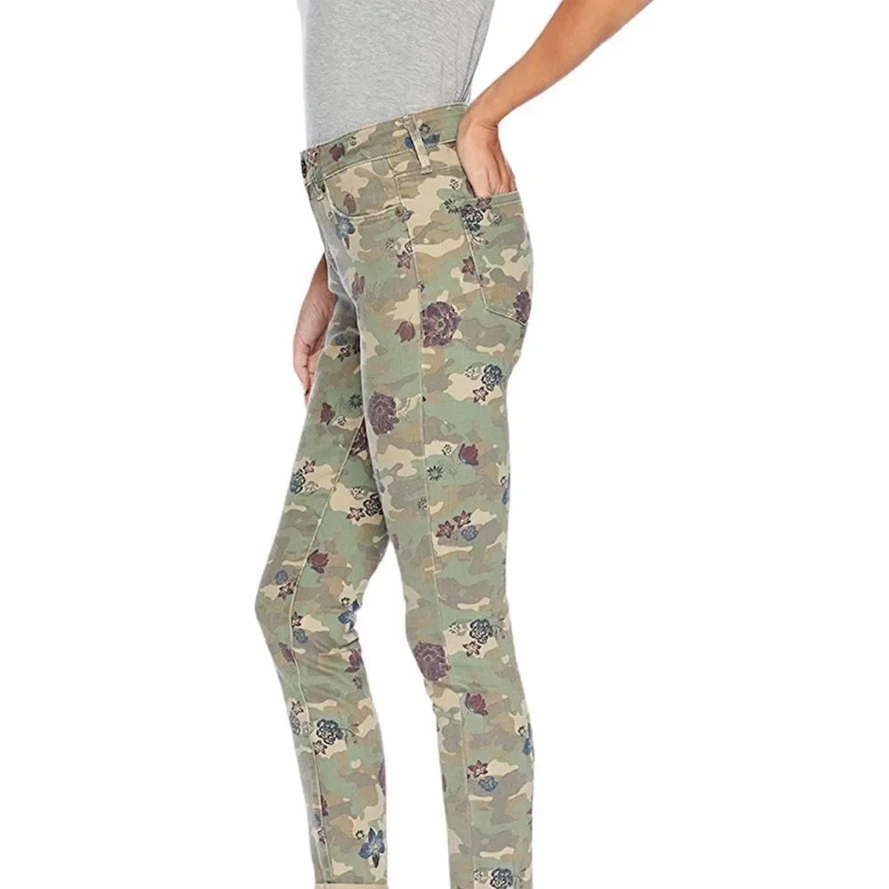 Seven7 Camouflage Mid Rise Skinny Ankle Jeans